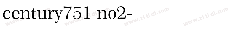 century751 no2字体转换